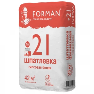 Шпаклевка гипсовая Forman 21 финишная  Шпаклевка гипсовая Forman 21 финишная