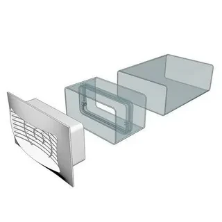 Решетка вентиляционная приточно-вытяжная с фланцем 60x120 Эвент Решетка вентиляционная приточно-вытяжная с фланцем 60x120 Эвент