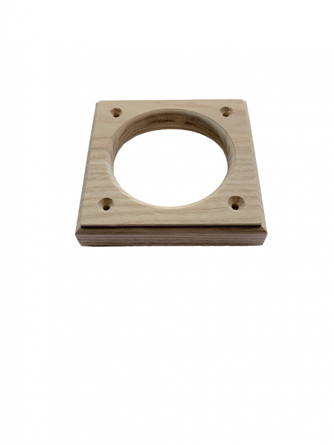 Одинарная накладка из дерева Ясень для розеток на бревно и блок-хаус, диаметр 280мм Одинарная накладка из дерева Ясень для розеток на бревно и блок-хаус, диаметр 280мм