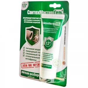 Гель Сантехмастер Зеленый (соед. до 1,5") 15гр тюбик Гель Сантехмастер Зеленый (соед. до 1,5") 15гр тюбик
