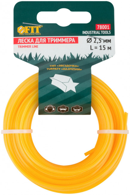 Леска триммера "Звездочка" 15 м FIT Леска триммера "Звездочка" 15 м FIT