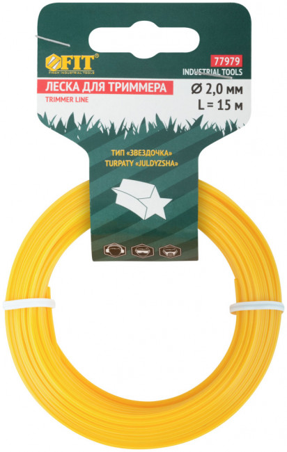 Леска триммера "Звездочка" 15 м FIT Леска триммера "Звездочка" 15 м FIT