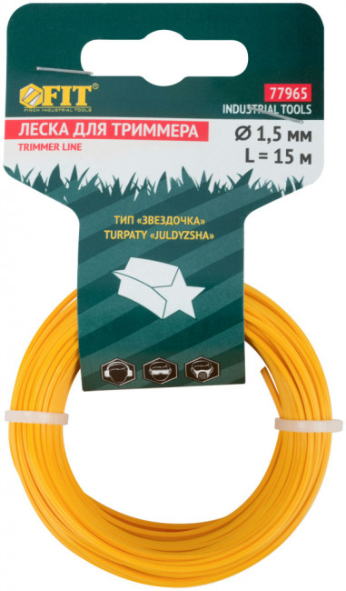 Леска триммера "Звездочка" 15 м FIT Леска триммера "Звездочка" 15 м FIT