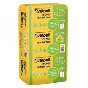 ISOVER-VETONIT Теплый Дом плита 100мм 1170х610 (4,99м² / 0,5м³ / пл.20) ISOVER-VETONIT Теплый Дом плита 100мм 1170х610 (4,99м² / 0,5м³ / пл.20)