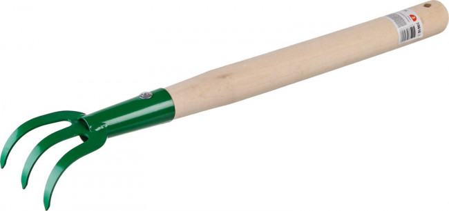 Рыхлитель 3-х зубый, с деревянной ручкой, РОСТОК 75х75х430мм
