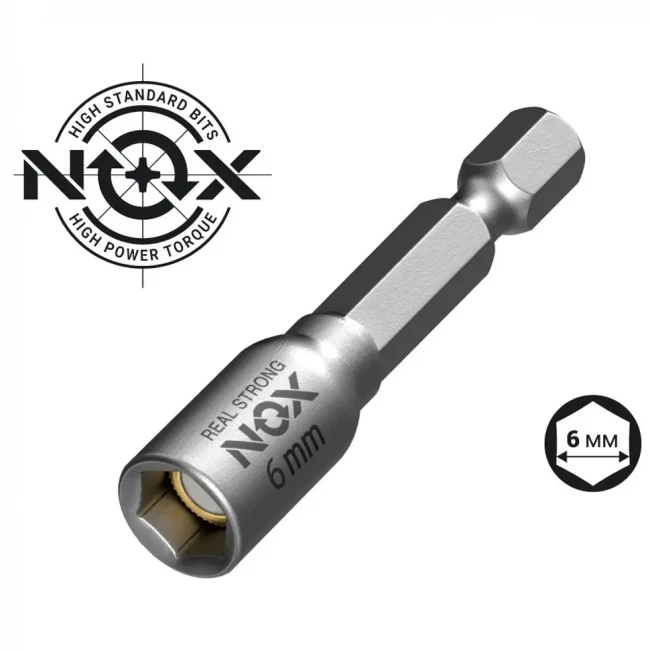 Бита с торцевой головкой магнитная NOX NUT SETTER Бита с торцевой головкой магнитная NOX NUT SETTER