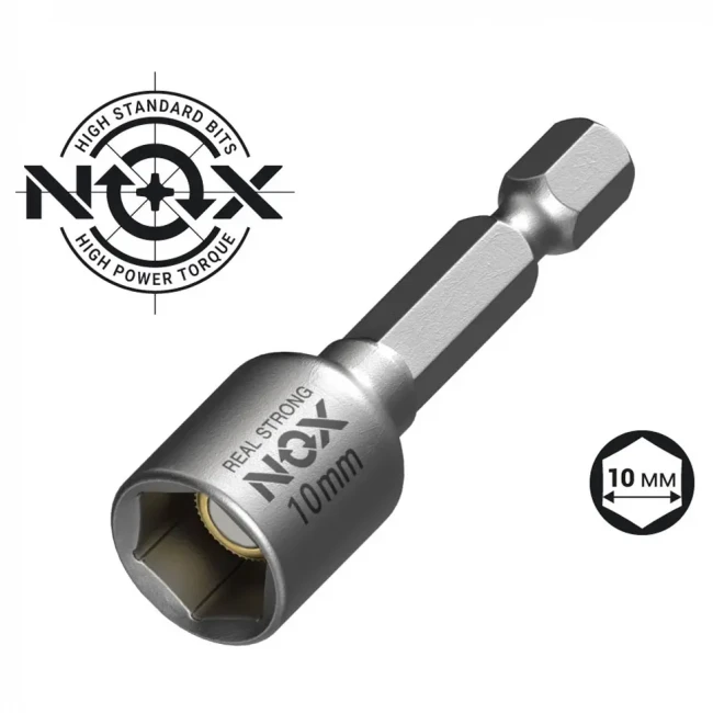 Бита с торцевой головкой магнитная NOX NUT SETTER Бита с торцевой головкой магнитная NOX NUT SETTER