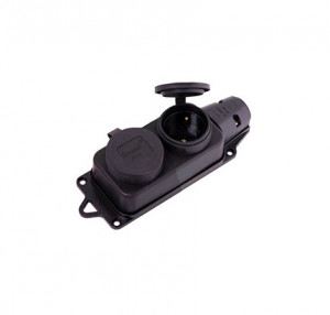 Колодка двухместная с заглушками каучуковая