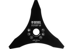 Диск для триммера, 255 х 25,4 мм, толщина 1,6 мм, 3 лезвия Denzel Диск для триммера, 255 х 25,4 мм, толщина 1,6 мм, 3 лезвия Denzel