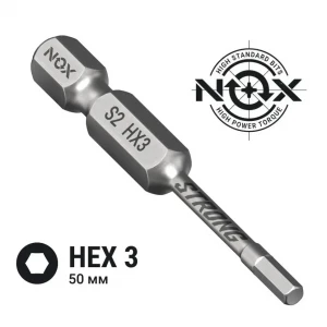 Бита NOX TORSION STRONG HEX3 50 мм Бита NOX TORSION STRONG HEX3 50 мм