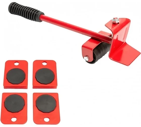 Набор для пермещения мебели домкрат, 5 предметов Набор для пермещения мебели домкрат, 5 предметов