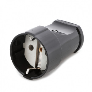 Штепсельное гнездо с/з черн Штепсельное гнездо с/з черн