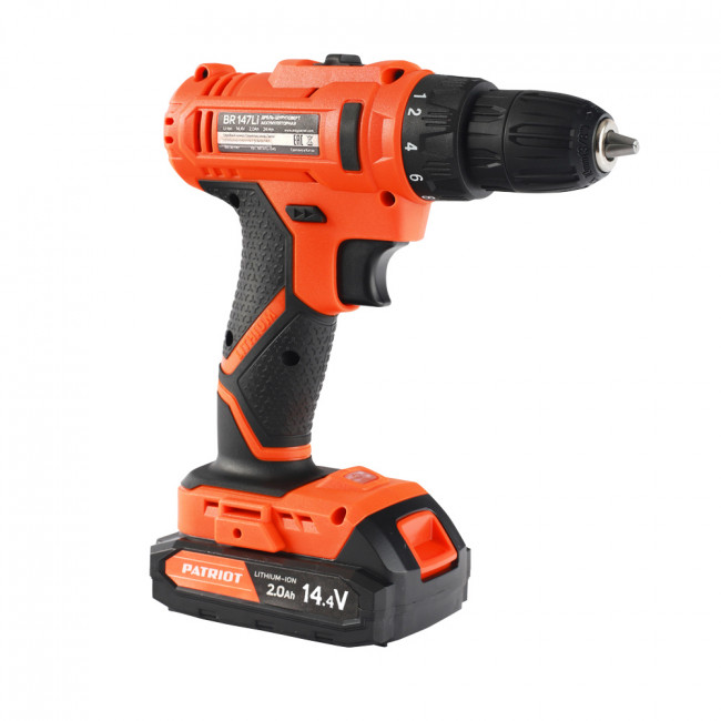 Шуруповерт-дрель аккумуляторная PATRIOT BR 147, 14,4Вт, 2,0Ач Шуруповерт-дрель аккумуляторная PATRIOT BR 147, 14,4Вт, 2,0Ач