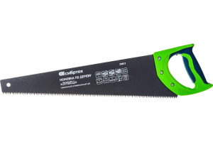 Ножовка по дереву Зубец, 450 мм, 7-8 TPI, зуб 2D, кал.зуб, защ. покр., 2-х комп. рук-ка Сибртех Ножовка по дереву Зубец, 450 мм, 7-8 TPI, зуб 2D, кал.зуб, защ. покр., 2-х комп. рук-ка Сибртех