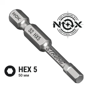 Бита NOX TORSION STRONG HEX5 50 мм Бита NOX TORSION STRONG HEX5 50 мм