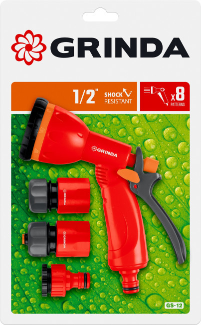 Пистолет распылитель 8 режимов GRINDA GS-12 Пистолет распылитель 8 режимов GRINDA GS-12