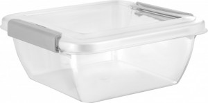 Контейнер для продуктов Plast Team HELSINKI с защёлками 0,5 л квадратный Контейнер для продуктов Plast Team HELSINKI с защёлками 0,5 л квадратный