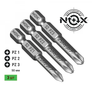 Набор бит NOX COREBIT Pz-1 Pz-2 Pz-3 50мм Набор бит NOX COREBIT Pz-1 Pz-2 Pz-3 50мм