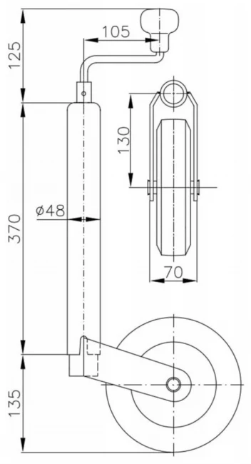 Опорное колесо для прицепа Опорное колесо для прицепа