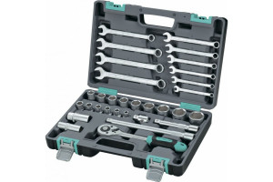Набор инструментов, 1/2", CrV, пластиковый кейс 31 предмет Stels Набор инструментов, 1/2", CrV, пластиковый кейс 31 предмет Stels
