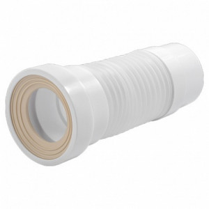 Труба для унитаза гофрированная Ø110мм L290-330мм Труба для унитаза гофрированная Ø110мм L290-330мм