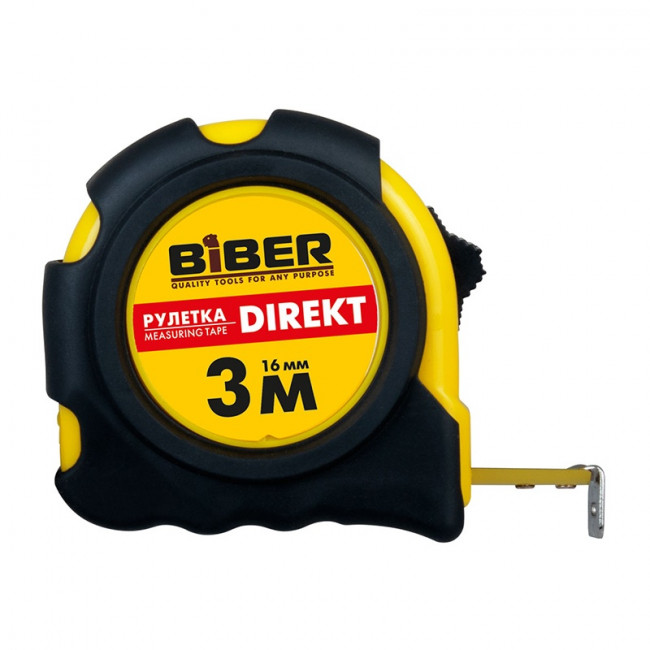 Рулетка в обрезиненном корпусе DIREKT Biber 