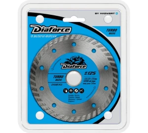 Диск алмазный DIAFORCE Turbo basic 125x22.23x7.5x1.9 мм, сухой рез