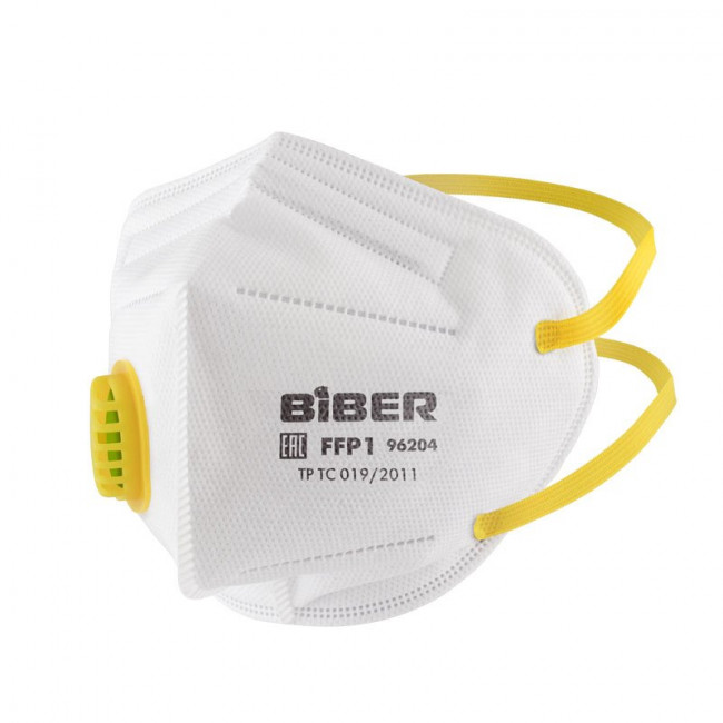 Полумаска фильтрующая с воздушным клапаном, FFP1 Biber
