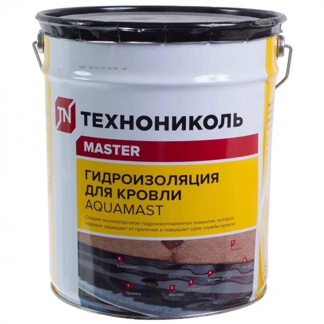 Мастика битумно-резиновая для кровли AquaMast Мастика битумно-резиновая для кровли AquaMast