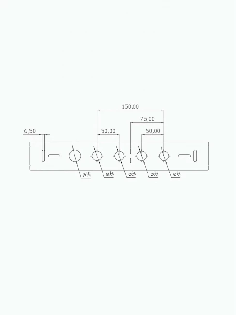 Контурный шаблон для монтажа водорозеток