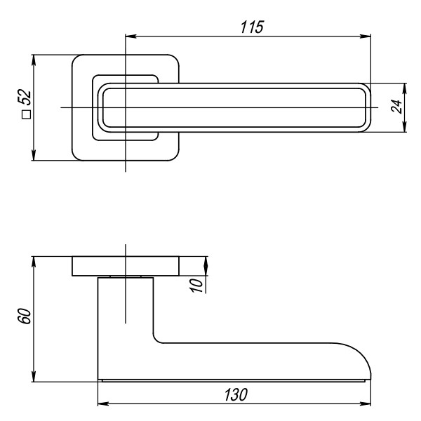 Ручка  K.QR52.MARS GR/CP-23 графит/хром