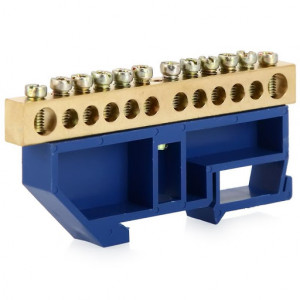 Шина нулевая 6х9 TDM 12 групп c изолятором стойка большая Шина нулевая 6х9 TDM 12 групп c изолятором стойка большая