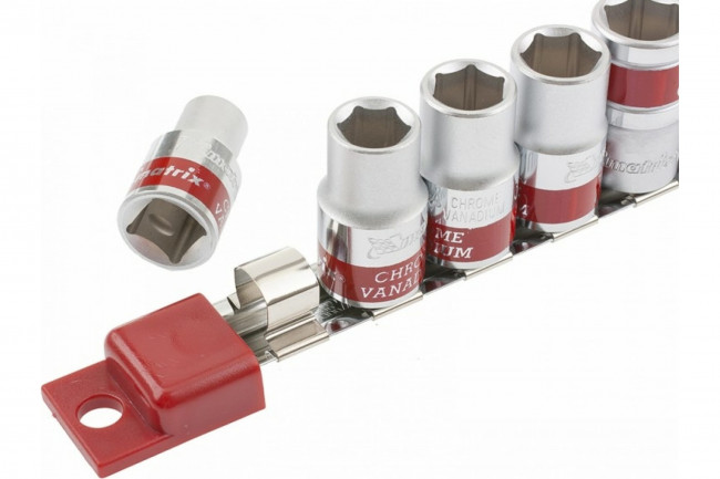 Набор торцевых головок 1/4" 6-ти гр., CrV, 10шт., 4-13мм Matrix Набор торцевых головок 1/4" 6-ти гр., CrV, 10шт., 4-13мм Matrix
