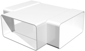 Тройник для плоского канала 120х60 Эвент Тройник для плоского канала 120х60 Эвент