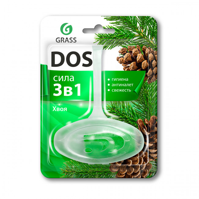Подвесной блок для унитаза DOS 3 в 1 Хвоя GRASS