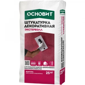 Декоративная штукатурка Основит Экстервэлл os 1.5 WS фактура шуба белый (25кг)