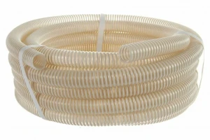 Шланг ПВХ 50мм напорно-всасывающий армированный спиралью белый Шланг ПВХ 50мм напорно-всасывающий армированный спиралью белый