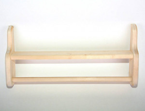 Полка настенная с перекл. для полотенца (Липа) Полка настенная с перекл. для полотенца (Липа)