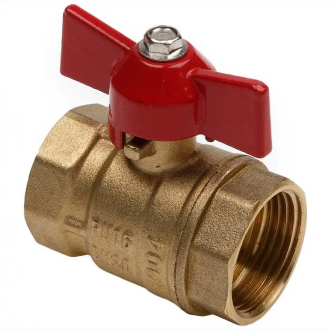 Кран шаровый латунный бабочка Кран шаровый латунный бабочка