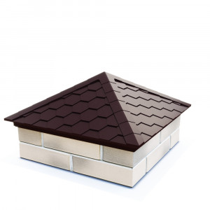 Колпак полимерпесчанный (1,5 кирпича) Коричневый ZKING Колпак полимерпесчанный (1,5 кирпича) Коричневый ZKING