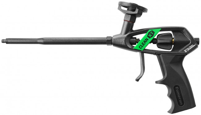 Пистолет для монтажной пены "Fomeron Clean XT" усиленный, тефлоновое покрытие иглы и кольца-адаптера