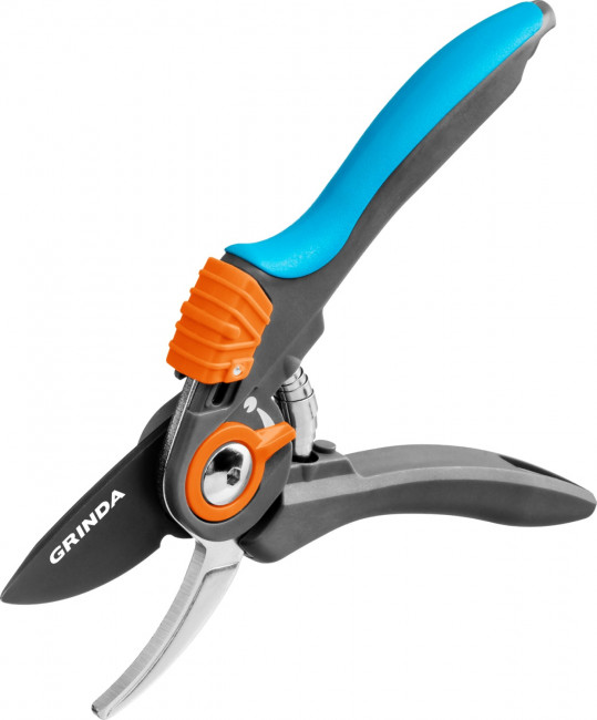 Секатор с двухкомпонентными рукоятками, плоскостной, рез до 18мм  GRINDA PROLine Секатор с двухкомпонентными рукоятками, плоскостной, рез до 18мм  GRINDA PROLine