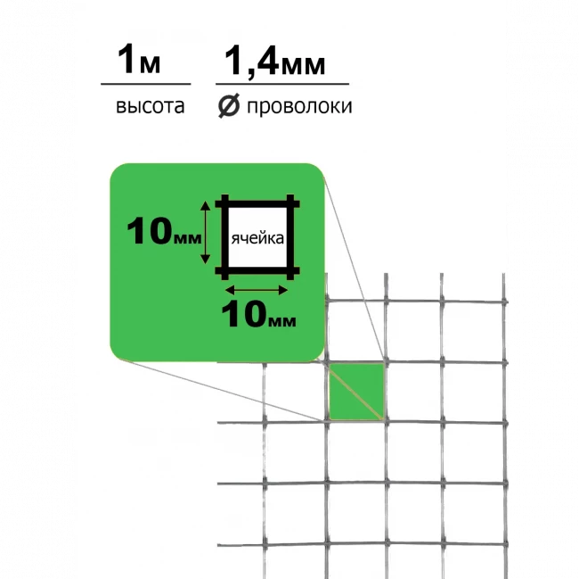 Сетка сварная метражная цинк