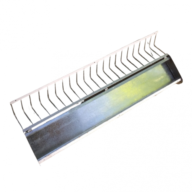 Кормушка средняя 100х18см оцинкованная для домашних птиц: кур, уток, гусей