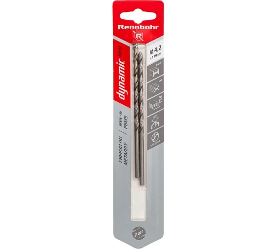 Сверло по металлу RENNBOHR DYNAMIC LONG CARD Сверло по металлу RENNBOHR DYNAMIC LONG CARD