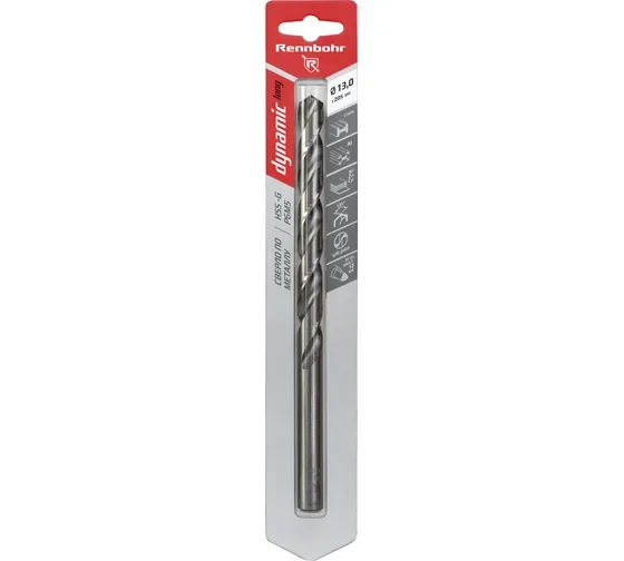 Сверло по металлу RENNBOHR DYNAMIC LONG CARD Сверло по металлу RENNBOHR DYNAMIC LONG CARD