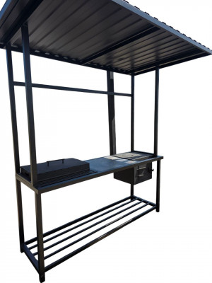 Мангал Big Loft + с печкой и крышей Мангал Big Loft + с печкой и крышей