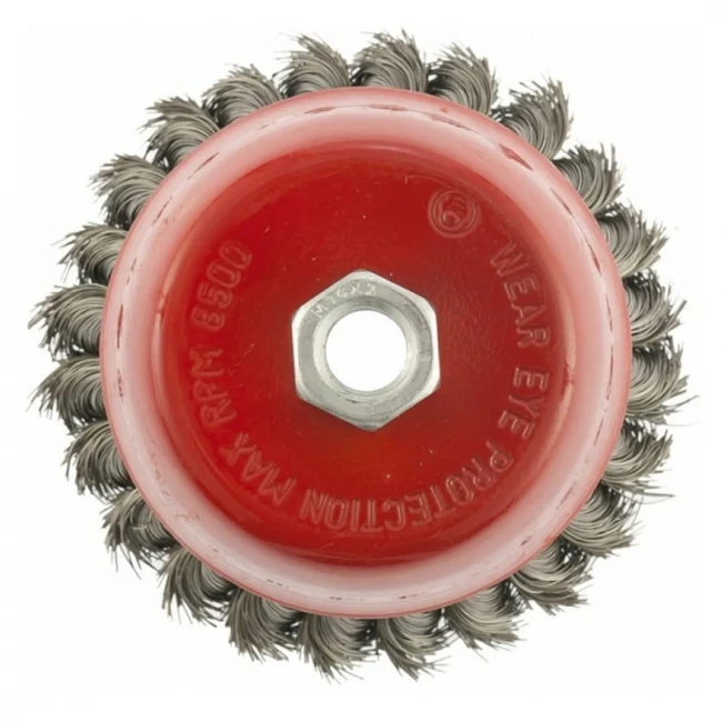 Щётка для УШМ чашка крученая проволока 0,35мм Matrix Щётка для УШМ чашка крученая проволока 0,35мм Matrix