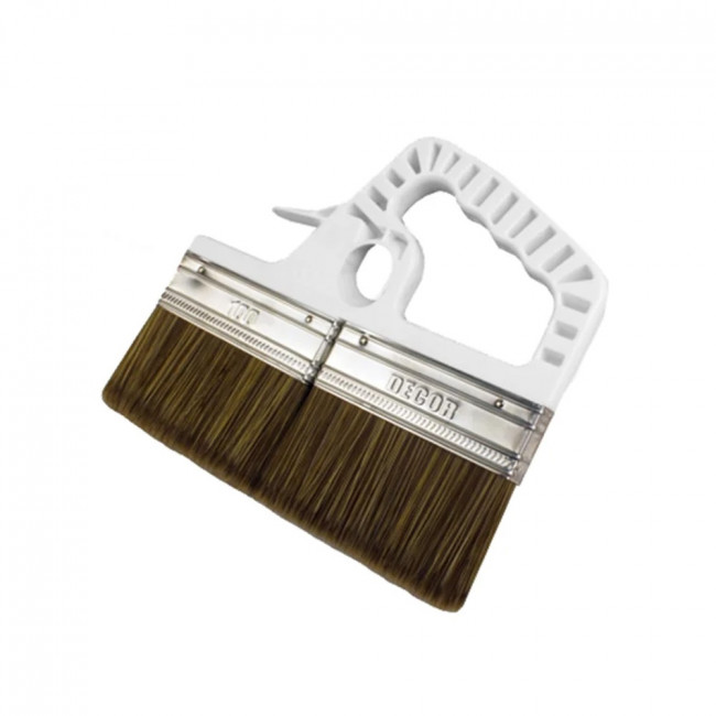 Кисть плоская №8 (200мм) д/лака темный ворс Black Edition DECOR