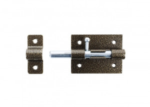 Засов с проушиной "Металлист" ЗД-07 круглый бронза 80мм